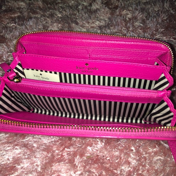 Pink Kate Spade Zip Wallet - Picture 2 of 6